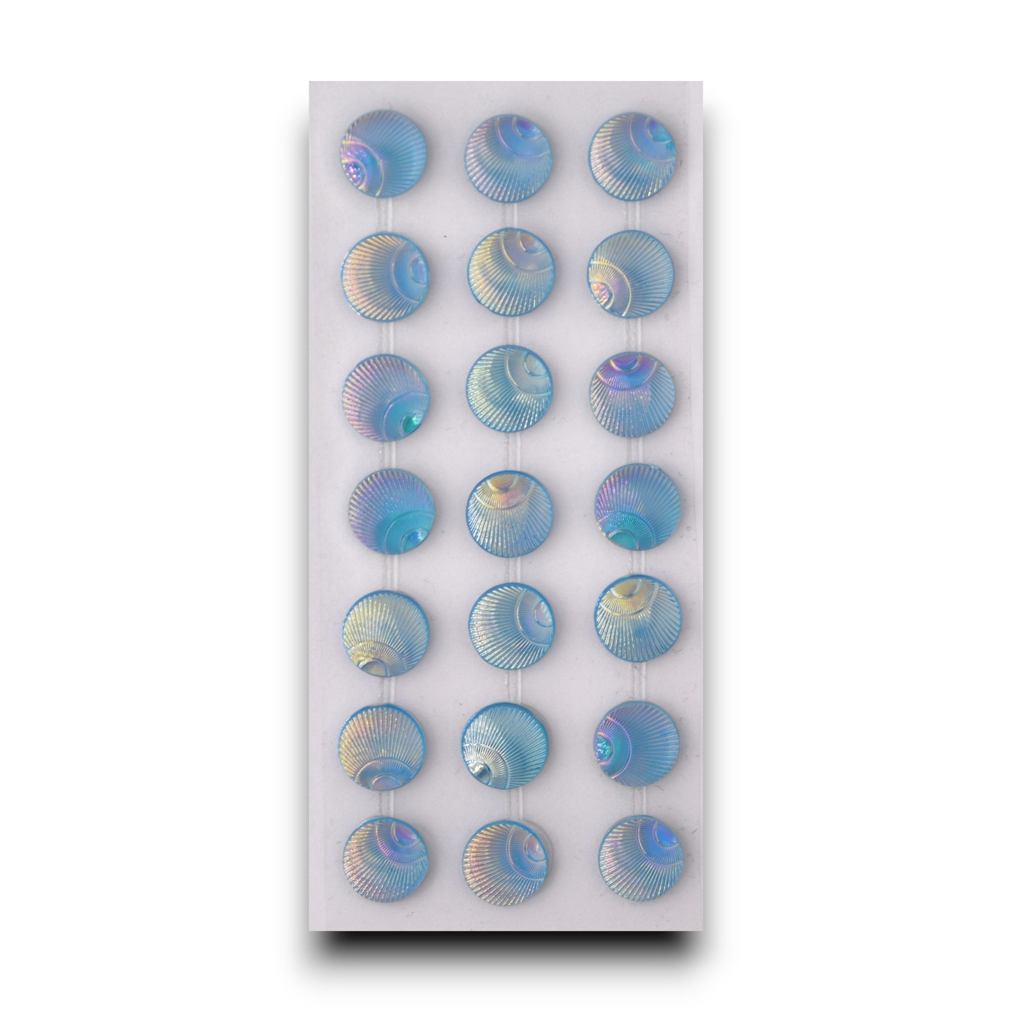 Blue Iridescent Seashell Gems